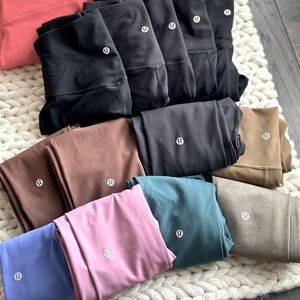 Lot of 4 neutral color lululemon leggings (size 0)